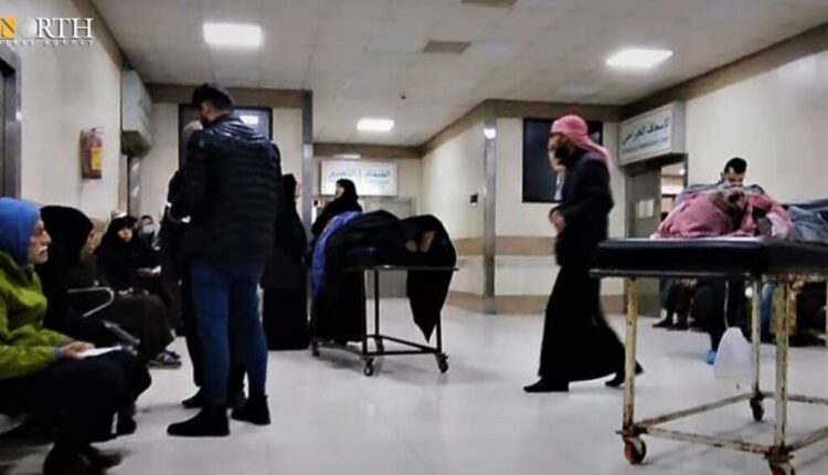 الإسعاف الداخلي لمشفى الجامعة الحكومي بحلب - نورث برس/ أرشيفية