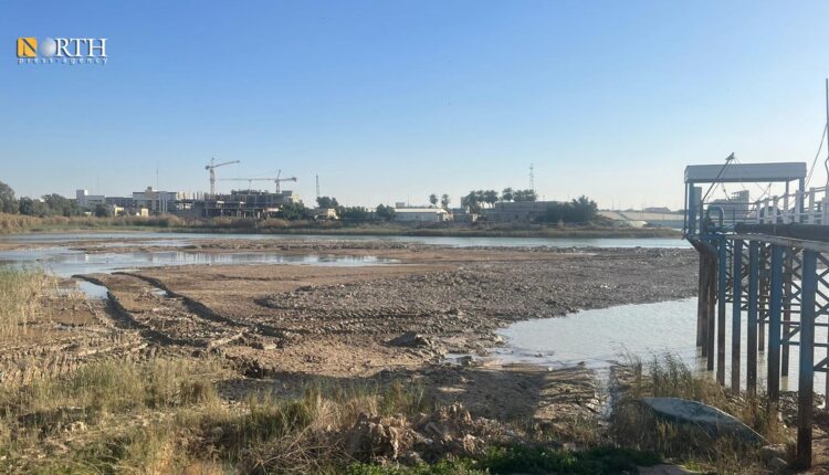 جفاف نهر دجلة في مدينة العمارة بمحافظة ميسان العراقية - نورث برس/ أرشيفية