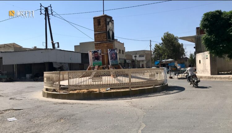 دوار الحرية في بلدة بزاعة شرق حلب – نورث برس