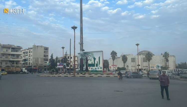 دوار المحراب في مدينة إدلب - نورث برس
