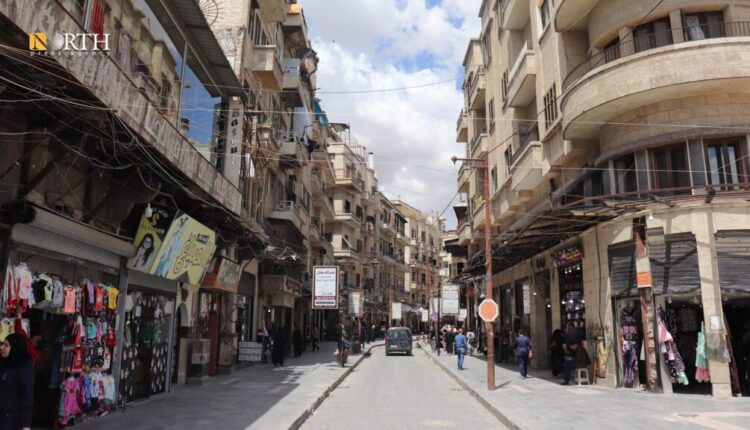 سوق التلل في حلب بعد إزالة كافة الإشغالات - نورث برس/ أرشيفية