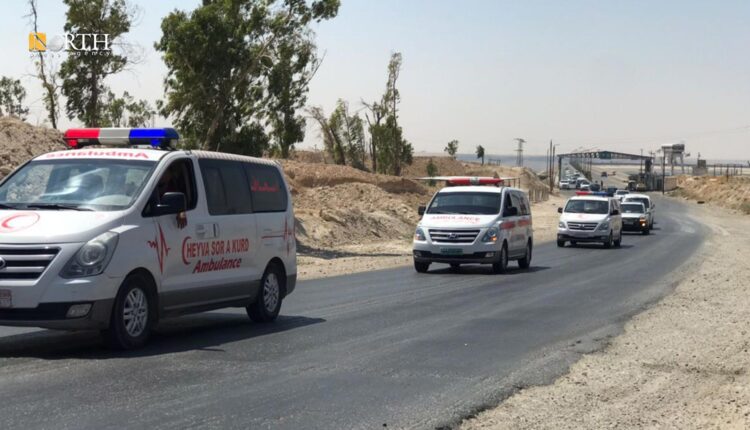 سيارات إسعاف للهلال الأحمر الكردي تنقل جثامين سوريين غرقوا قبالة السواحل الجزائرية إلى كوباني والقامشلي - نورث برس