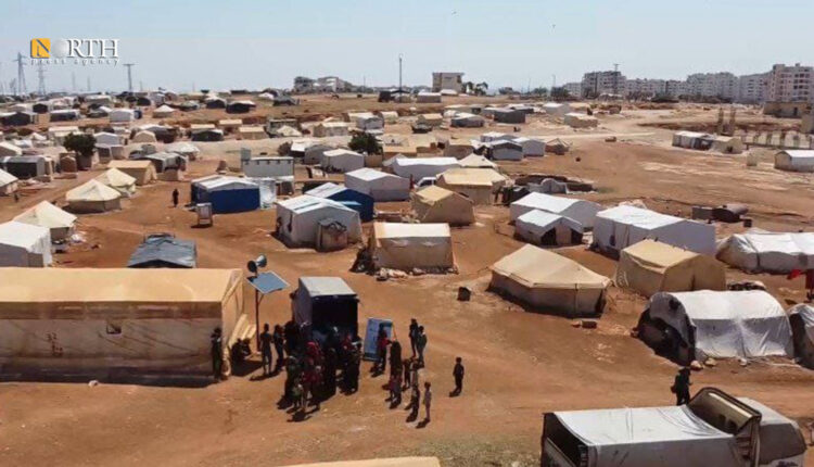 مخيم الرحمة قرب بلدة دير حسان شمال إدلب – نورث برس