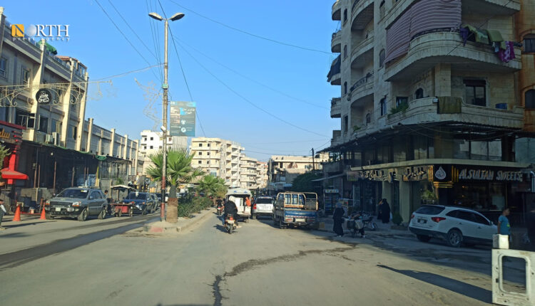 شارع راجو في مدينة عفرين شمالي حلب - نورث برس