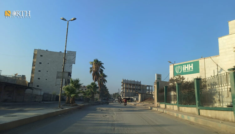 طريق أعزاز في مدينة عفرين شمالي حلب - نورث برس