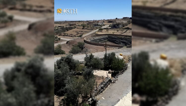 قرية الشبكي من الريف الشرقي للسويداء صباح اليوم - نورث برس