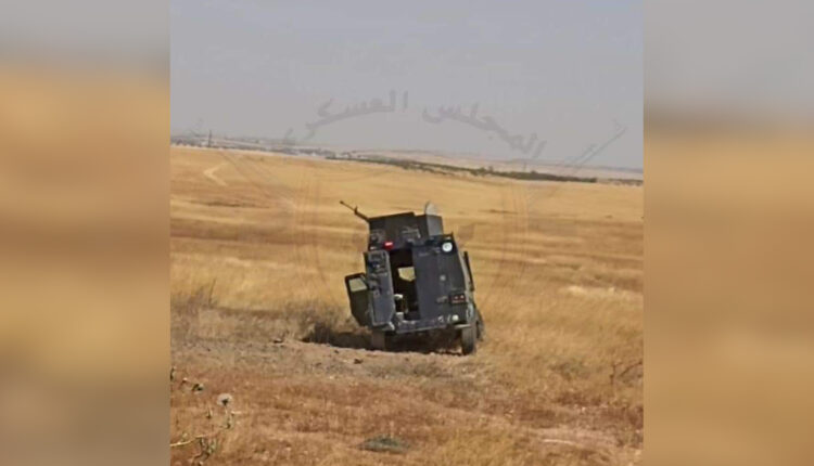 مدرعة تركية استولى عليها مقاتلو مجلس منبج العسكري - مجلس منبج العسكري