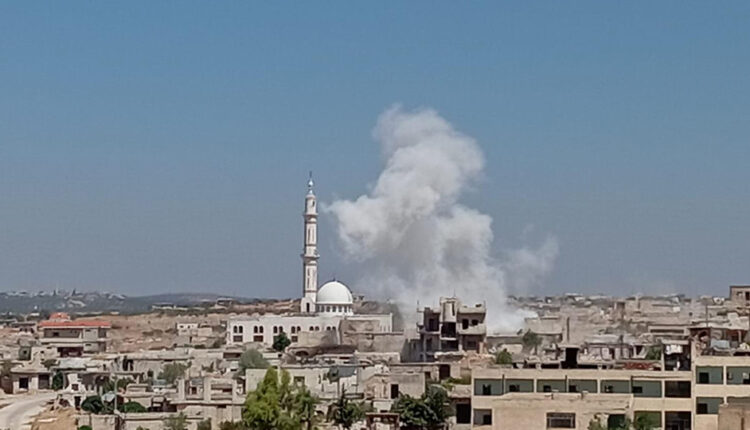 قصف مدفعي على بلدة كنصفرة بجبل الزاوية جنوبي إدلب - متداول