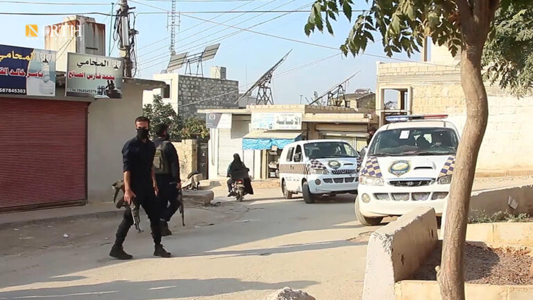 فرع الأمن الجنائي التابع لهيئة تحرير الشام في بلدة عقربات شمالي إدلب - نورث برس