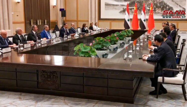 قمة بين الرئيس الصيني شي جين بينغ ونظيره السوري بشار الأسد - "سانا"
