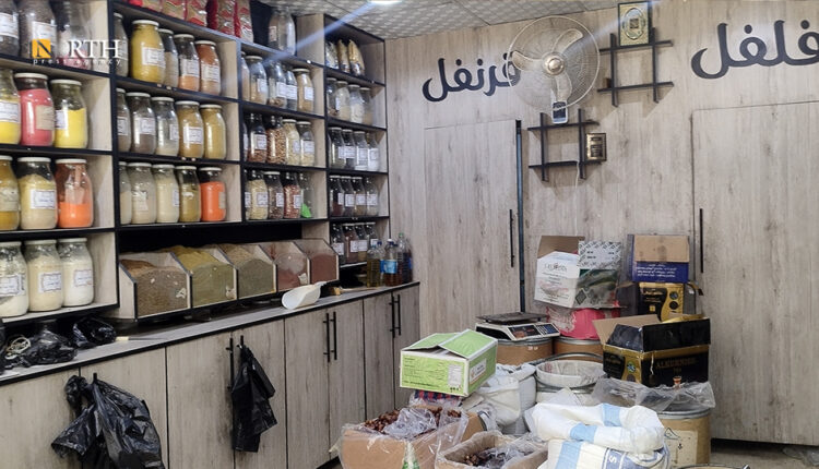 أحد محال التوابل في حلب - نورث برس