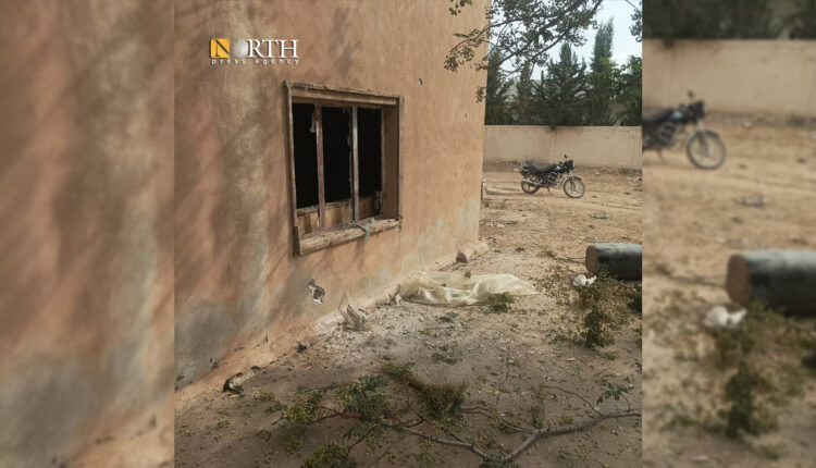 أضرار مادية بأحد المنازل في قرية سنجق بريف الدرباسية جراء قصف تركي - نورث برس