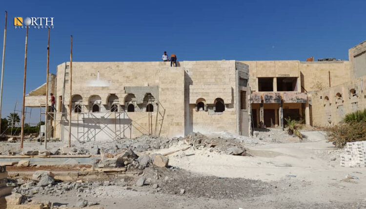 أعمال الترميم في مركز الطبقة الثقافي - نورث برس