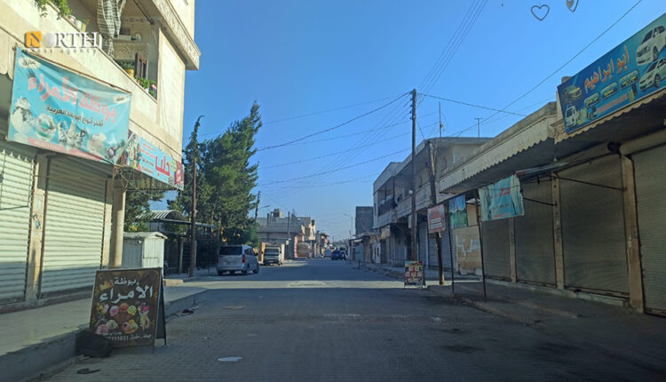 شارع رئيسي في بلدة أخترين شمال حلب- نورث برس