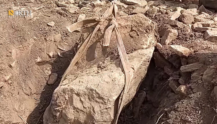 صورة سابقة حصلت عليها نورث برس لعمليات تنقيب بريف سري كانيه - نورث برس