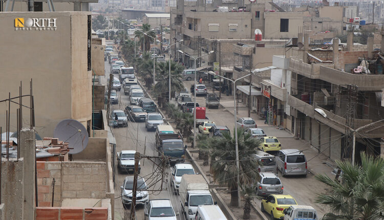 ازدحام في أحد شوارع الحسكة ـ نورث برس