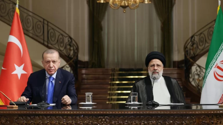 صورة تجمع بين رجب طيب أردوغان وإبراهيم رئيسي