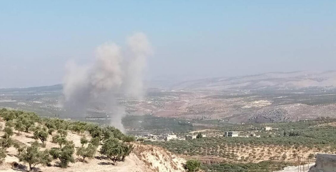 غارة جوية روسية على جسر الشغور غربي إدلب - متداول