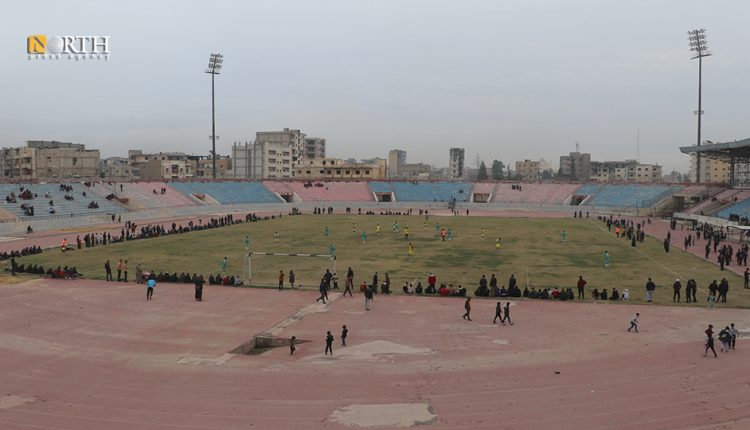 المباراة النهائية في دوري كأس إقليم الرقة في الملعب البلدي وسط المدينة – نورث برس