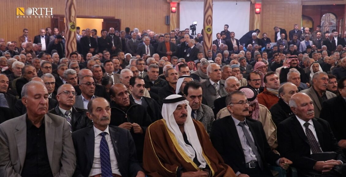 جانب من مؤتمر الحزب الديمقراطي التقدمي الكردي في سوريا بريف القامشلي- نورث برس