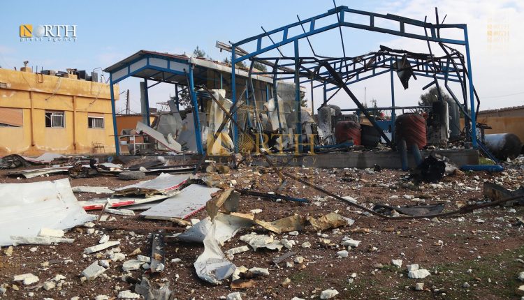 أضرار ناجمة عن القصف التركي على مشفى غسيل الكلى بالقامشلي - نورث برس