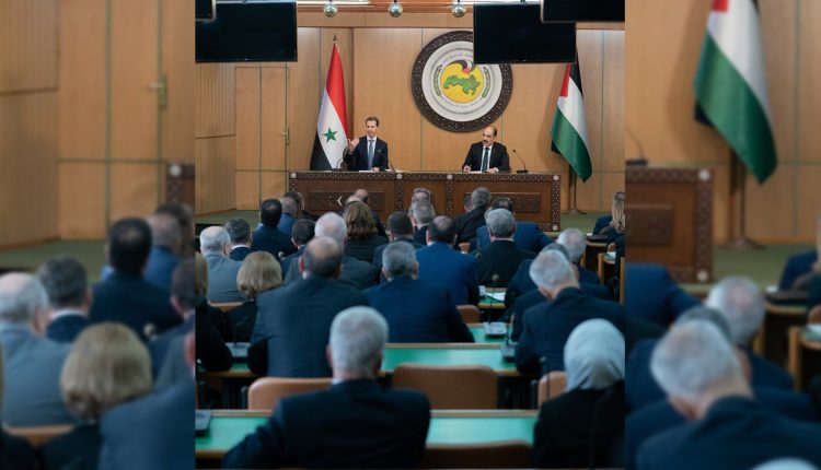 الرئيس السوري بشار الأسد في افتتاح دورة أعمال اللجنة المركزية لحزب البعث