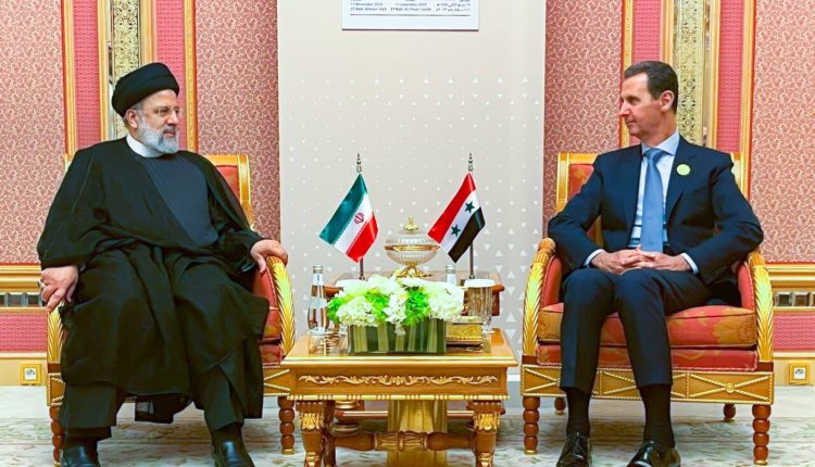 الرئيس السوري ونظيره الإيراني