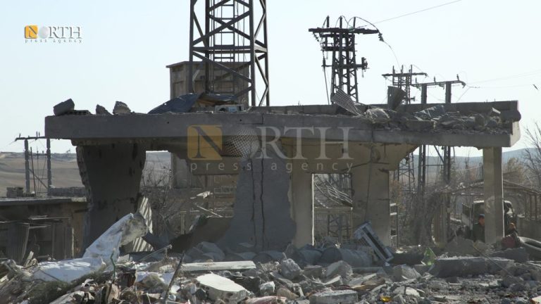 آثار القصف التركي على محطة تغذية للكهرباء في ريف ديريك شمال شرقي سوريا - نورث برس    