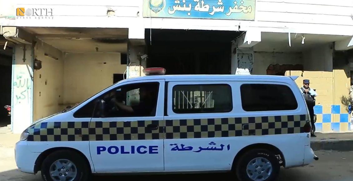 مقر جهاز الشرطة في بلدة بنش شرق إدلب- نورث برس