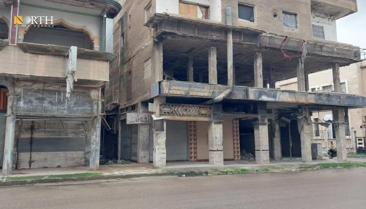 بعض المحال التجارية المغلقة في مدينة درعا -نورث برس