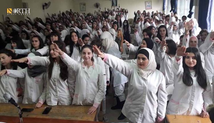 حفل تخريج طالبات كلية التمريض في جامعة دمشق ـ نورث برس