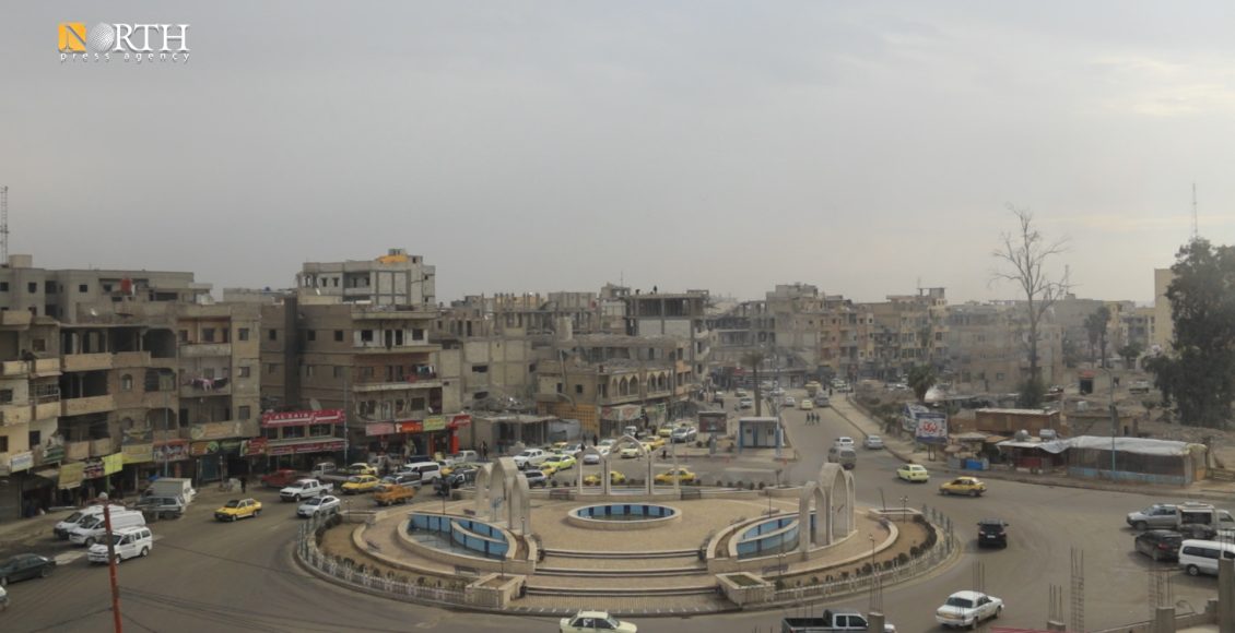 دوار النعيم وسط مدينة الرقة - نورث برس