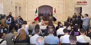 المؤتمر الصحفي لوزيري الخارجية السوري والإيراني في دمشق - سانا