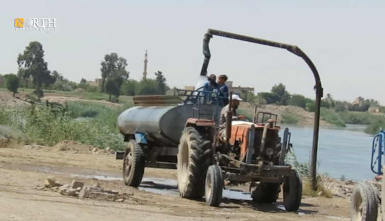 محطة لضخ المياه في مدينة هجين بريف دير الزور – نورث برس