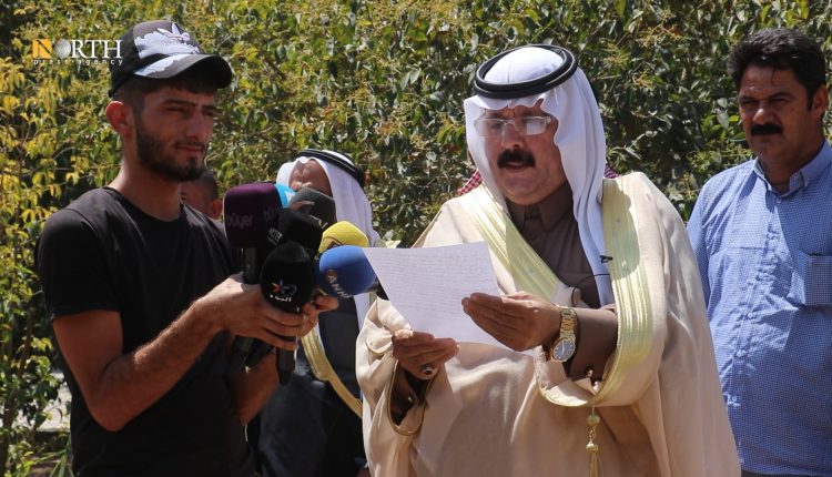 مؤتمر صحفي لقبيلة الطي العربية في القامشلي- نورث برس