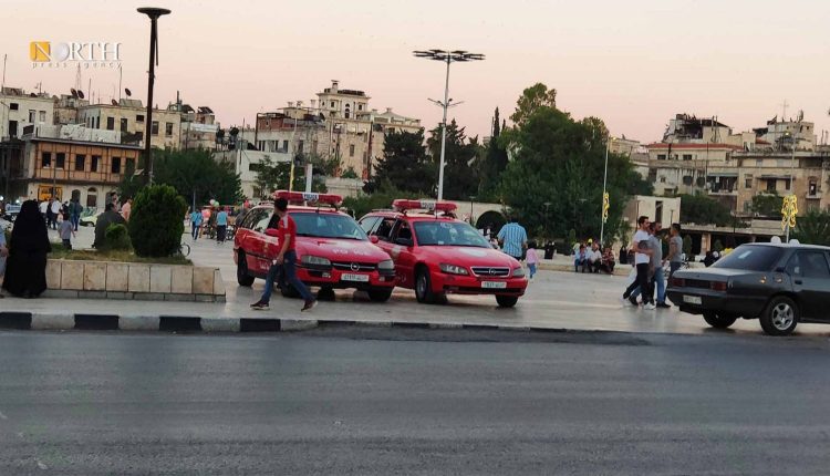 دورية للشرطة في ساحة سعد الله الجابري بحلب - نورث برس/أرشيفية