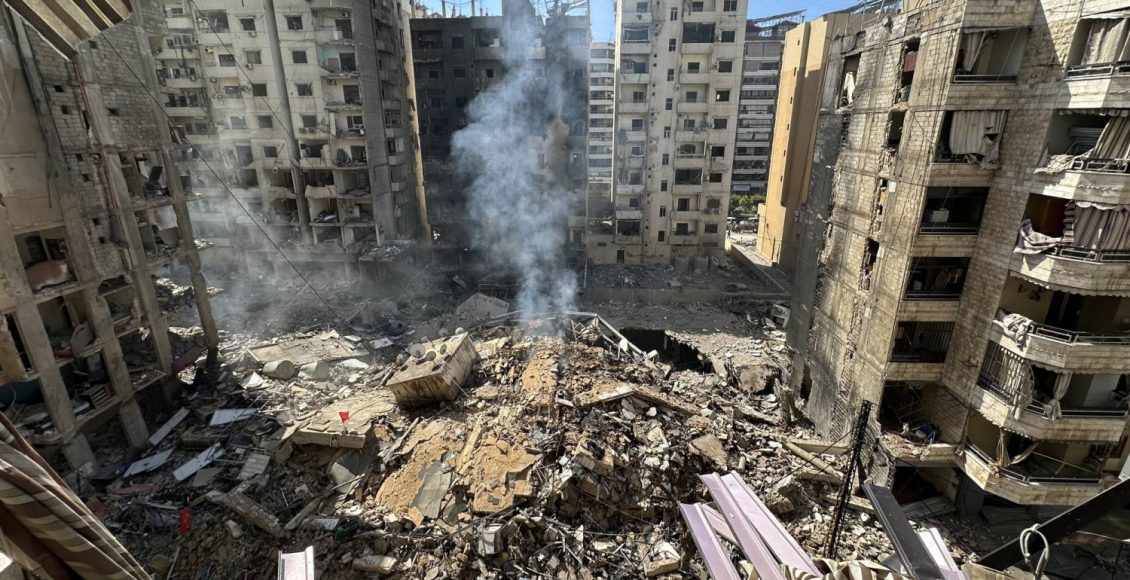 آثار غارة إسرائيلية على موقع لحزب الله في الضاحية الجنوبية - إنترنت