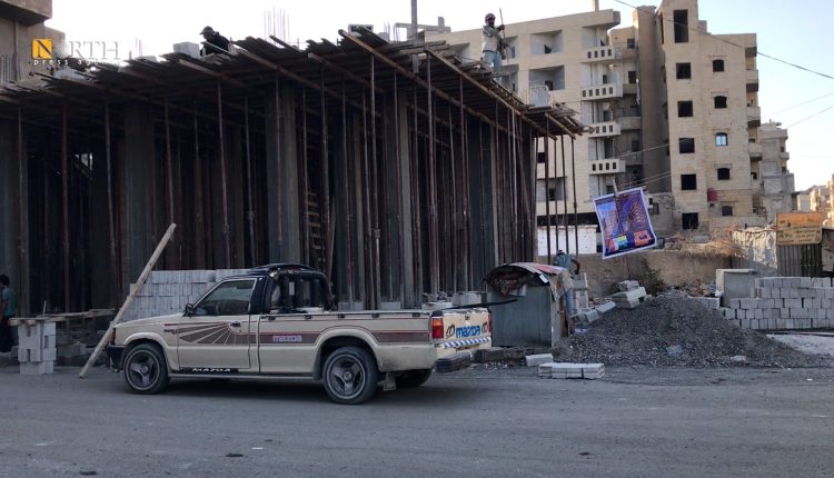 بناء قيد الإنشاء في مدينة الرقة – نورث برس