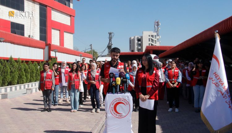 بيان لحملة تبرعات أطلقها الهلال الأحمر الكردي لمساعدة الفارين من الحرب في لبنان - نورث برس