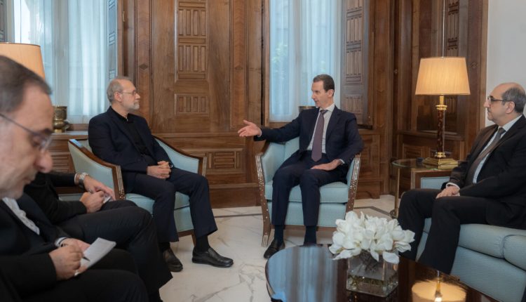 لقاء الرئيس السوري بشار الأسد بالمستشار الإيراني علي لاريجاني