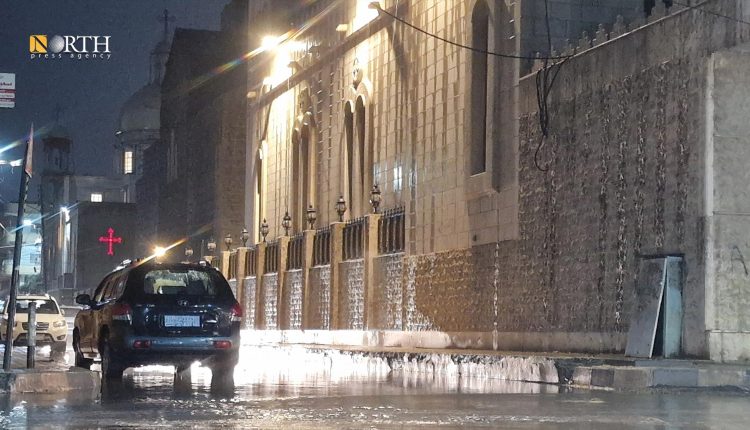 أمطار غزيرة في مدينة القامشلي مساء اليوم – نورث برس