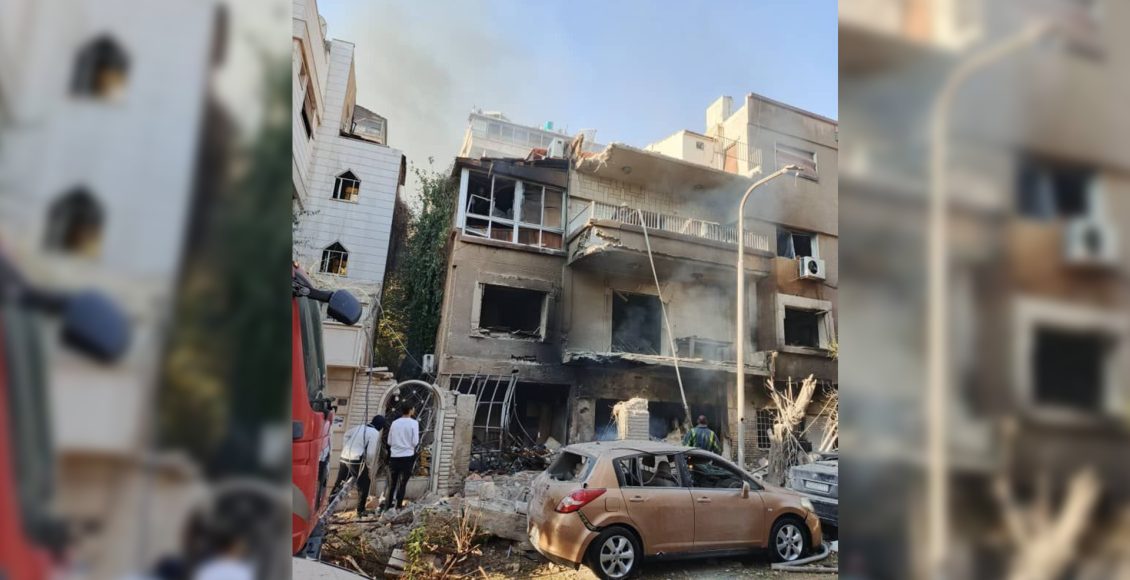 المبنى الذي استهدفته إسرائيل بحي المزة - متداول