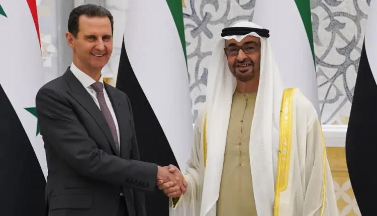 بشار الأسد وبن زايد في أبو ظبي