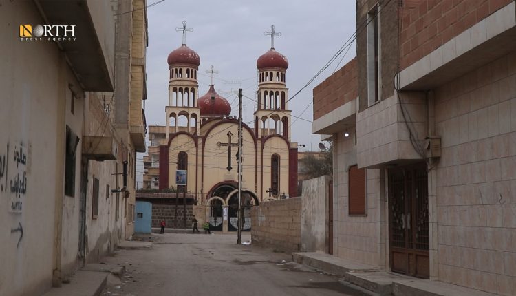 كنيسة السريان بحي الناصرة في الحسكة - نورث برس