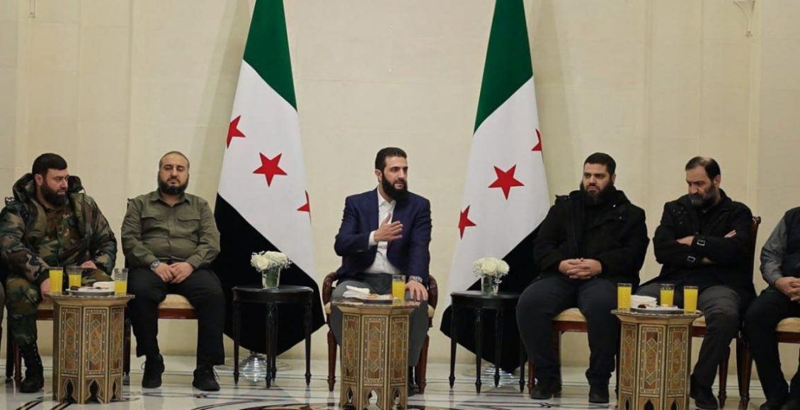 اجتماع بين الشرع وقادة فصائل مسلحة في دمشق - إنترنت