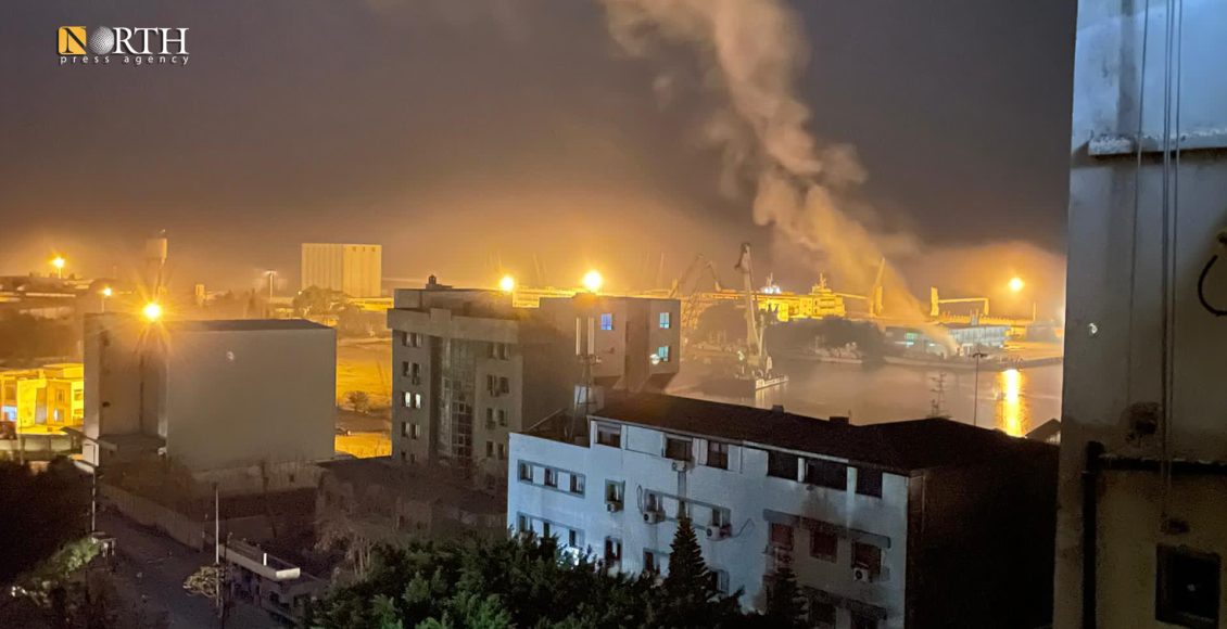 قصف إسرائيلي على ميناء اللاذقية - نورث برس