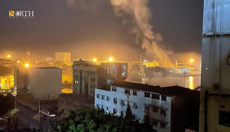 قصف إسرائيلي على ميناء اللاذقية - نورث برس