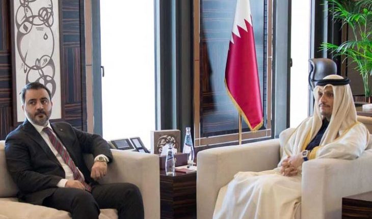 وزير الخارجية السوري أسعد الشيباني ورئيس الوزراء القطري محمد بن عبد الرحمن