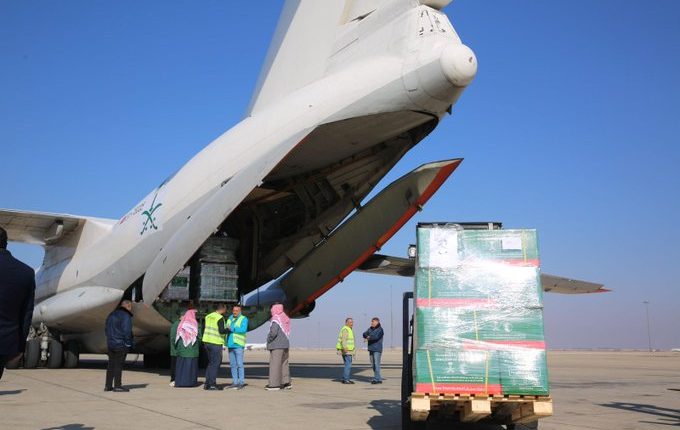 طائرة شحن سعودية وصلت إلى مطار دمشق الدولي