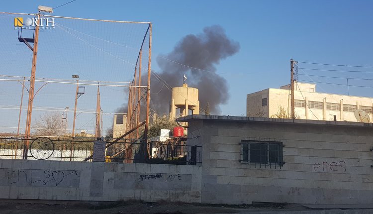 قصف جوي على مبنى بمركز مدينة كوباني – نورث برس